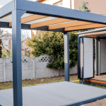 Wooden terrace pergola